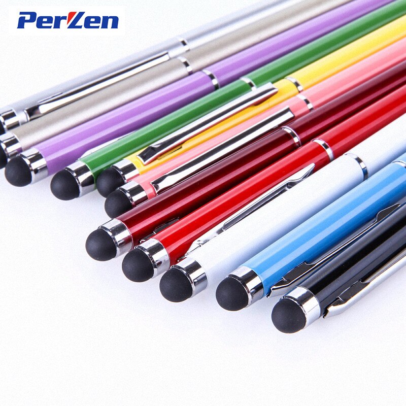 Universal capacitive stylus pen for iphone 5/5C Samsung Meatal 2 in 1 capacitive touch pen for Tablet PC DHL Fast Shipping