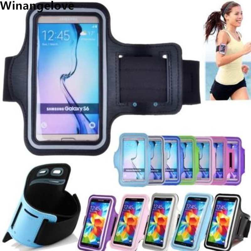 Winangelove 200pcs/lot Sport Gym Running Armband Protector Soft Arm Band For Iphone 5 6 4.7' 5.5' for S6 S5 S4 S3 Note 4 3