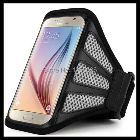 For Samsung Galaxy S6 Mesh armband Cell Phones Running Sport Armband Belt Bags Case Cover Earphone