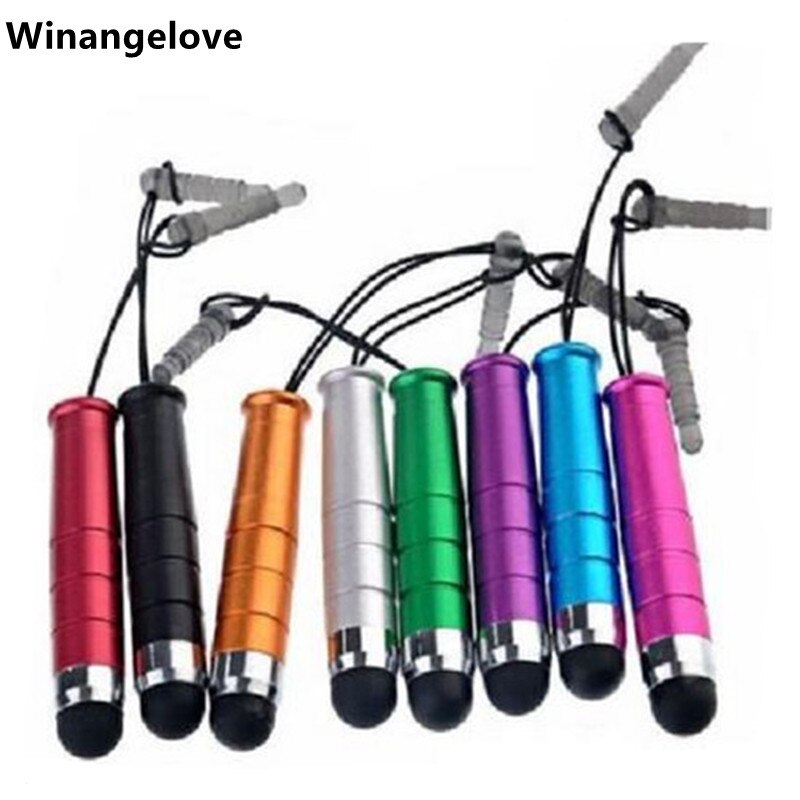 Winangelove 3000pcs Colorful Capacitive touch screen pen stylus Pen with dust plug for iphone 7 7plus 6 for Samsung