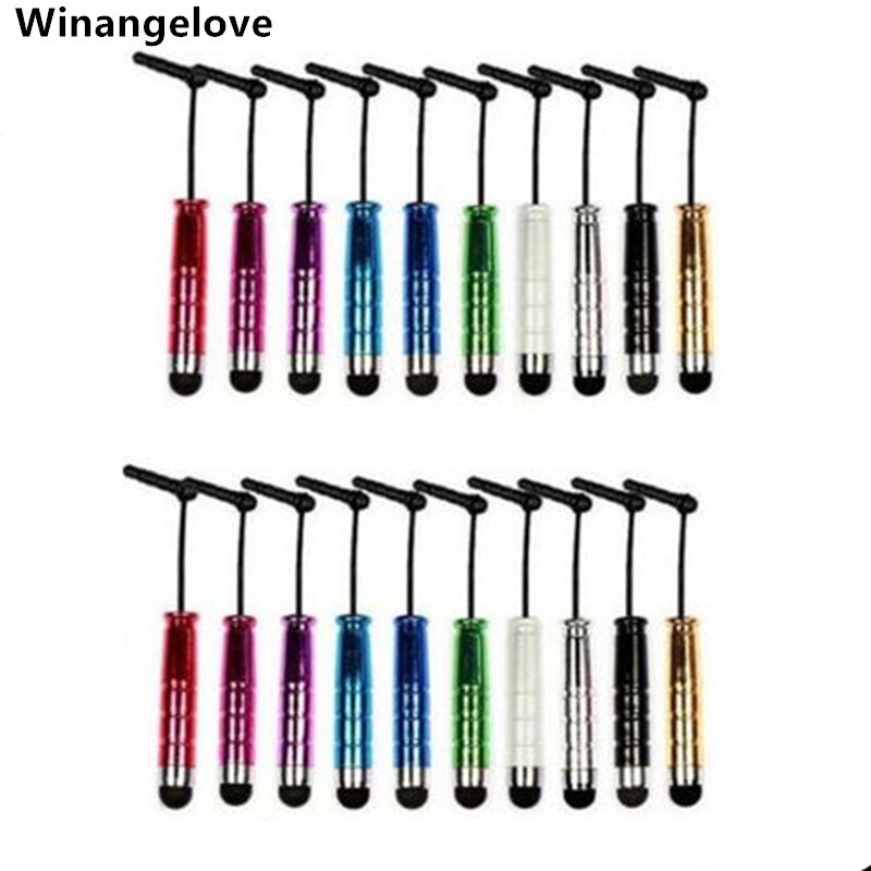 Winangelove 5000PCS Mini Stylus Touch Pen With Headset Dust Plug for iPhone 7 4S 5S 6 for Samsung for iPad 2 Cellphone