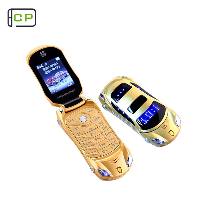 Newmind F15 Flip Cheap Mobile Phone With Camera Dual SIM LED Light 1.8 inch Screen Luxury Car Clamshell Push Button Telephone