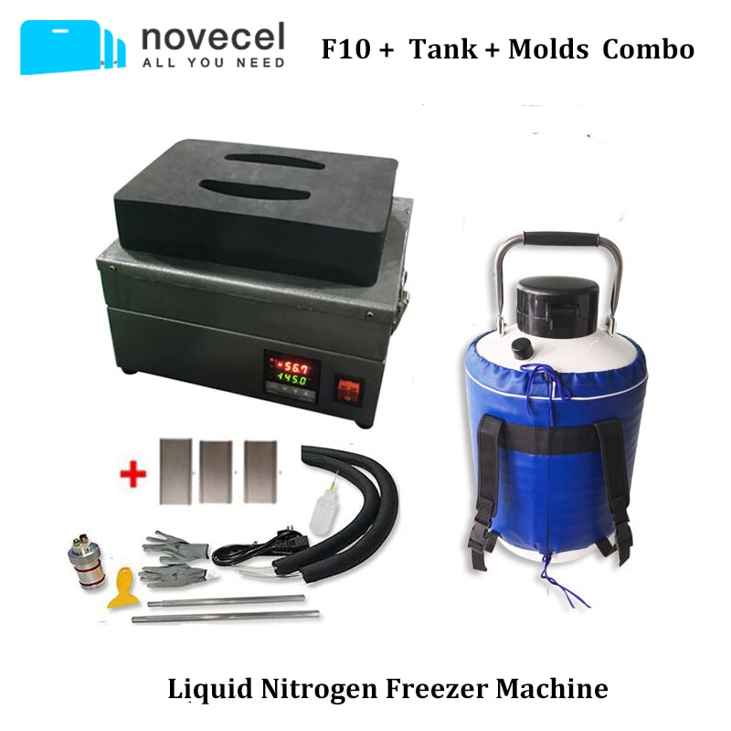 FS06 F10 Liquid Nitrogen Freezer Screen Separator Machine with built-in pump+10L tank+molds For Samsung Edge Glass Separating