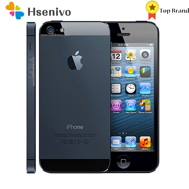 Apple Iphone 5 Used (95% New )-Original Unlocked Iphone 5 Cell phone 16GB 32GB ROM 16GB 32GB 64GB IOS 4.0 inch 8MP WIFI GPS