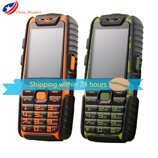 Guophone A6 Life Waterproof 2.4" 9800mAH Power Bank Phone Shockproof Loud Speaker Strong Flashlight With Russian Keyboard