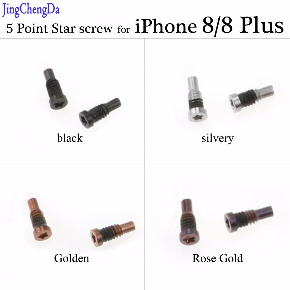 JCD High quality Torx 5 Point Star screw Pentacle Dock Bottom Connector Screw for iPhone 8 8 plus 8P 8 Plus