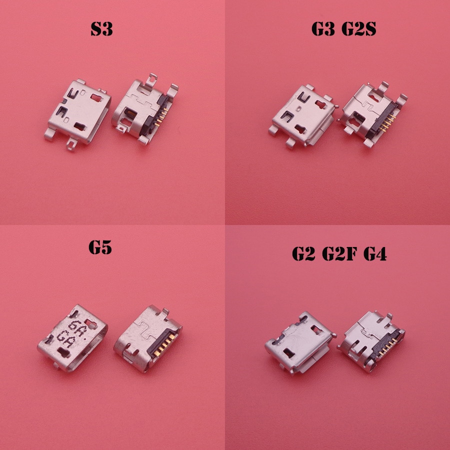 2pcs For JiaYu S3 G2 G4 G5 G3 G2S G2F USB Micro USB Data Sync Charging Port Connector Plug Universal Horn feet 7.2 mm DIP