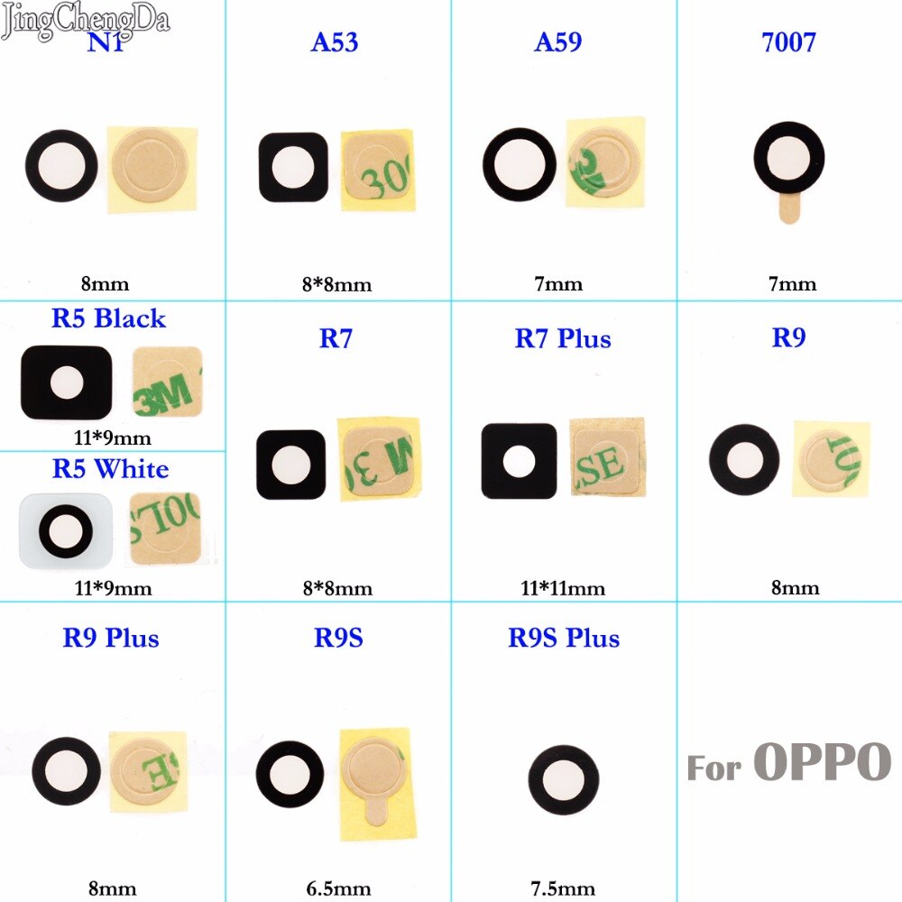 JCD New Rear Back Camera Glass lens repair for OPPO R9 R9M R9S R9SM R9PLUS R9SPLUS R7 R7 Plus R5 N1 A53 A59 7007 phone