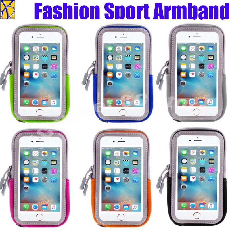 100pcs Armband Arm Band Waterproof Phone Case Cover Run Sports Belt Pouch Bag For Iphone X 8 7 6 6s Plus For Samsung S6 S7 S8 S9