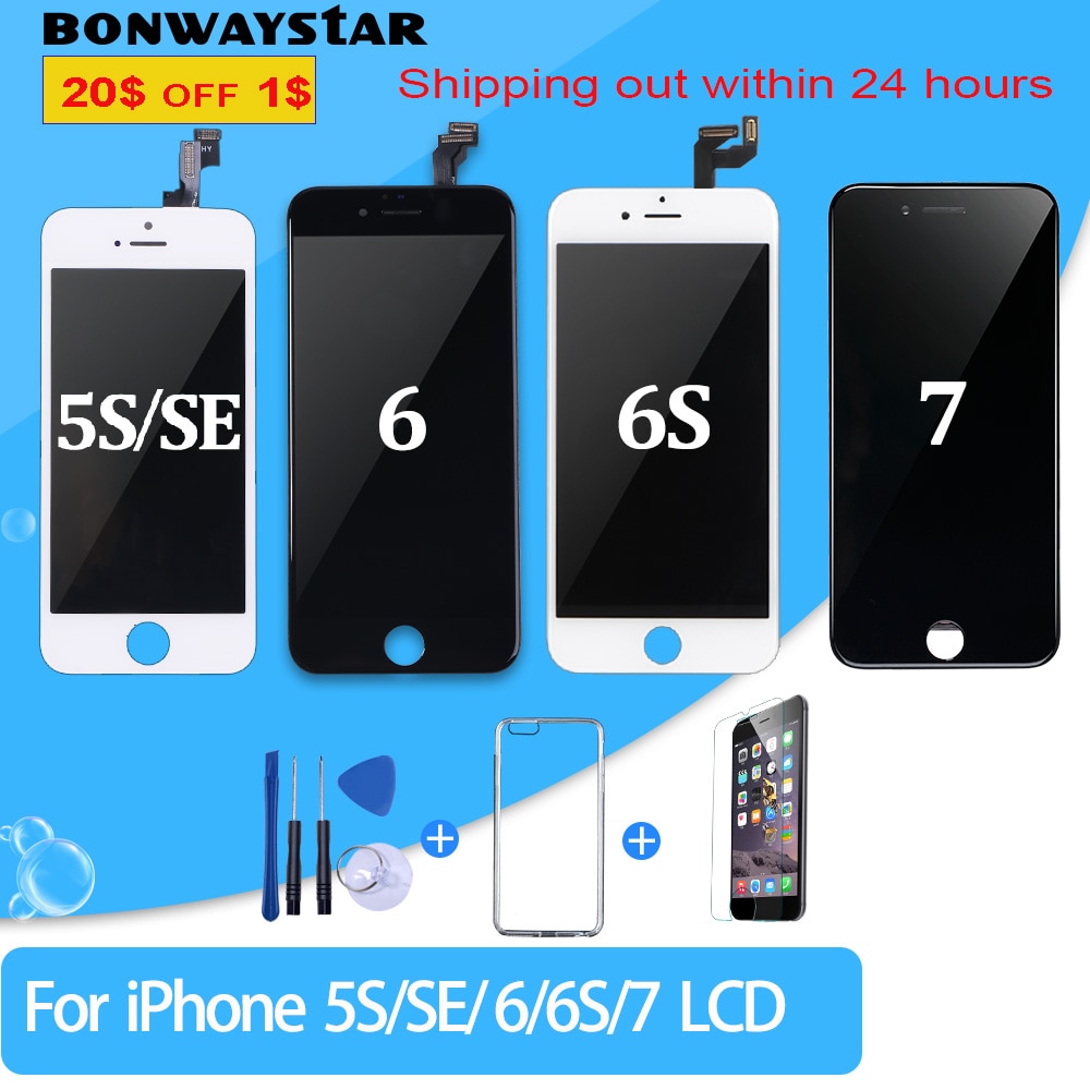 AAA+++ LCD Display For iPhone 6 5S 6S 7 8 X touch Screen replacement LCD Digitizer Assembly for iPhone 5S SE 6 6S 7 LCD Screen