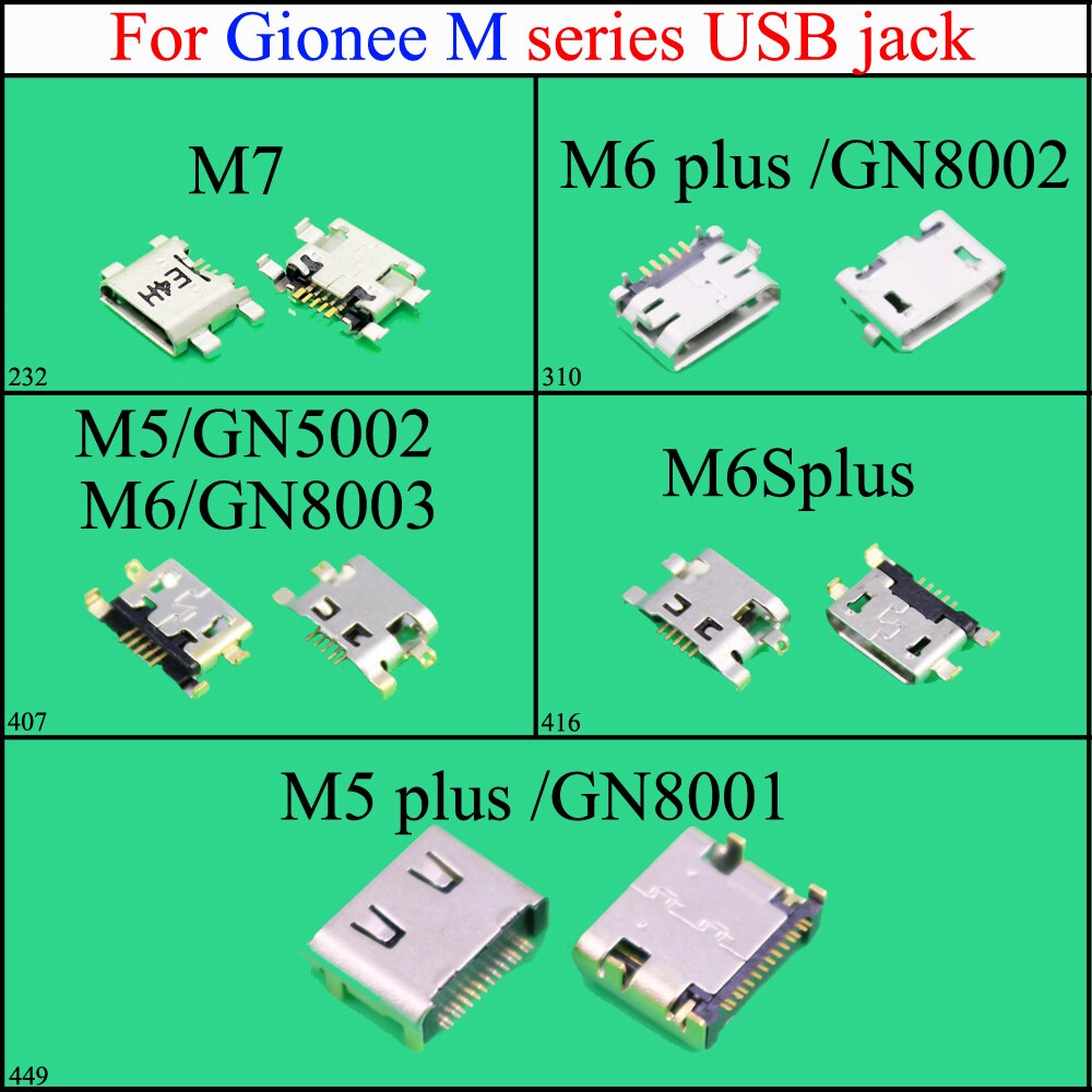 Micro USB connector For Gionee M7 M6plus GN8002 M5 GN5002 GN8001 M6 mini jack Charge Port Power Socket Replacement repair parts