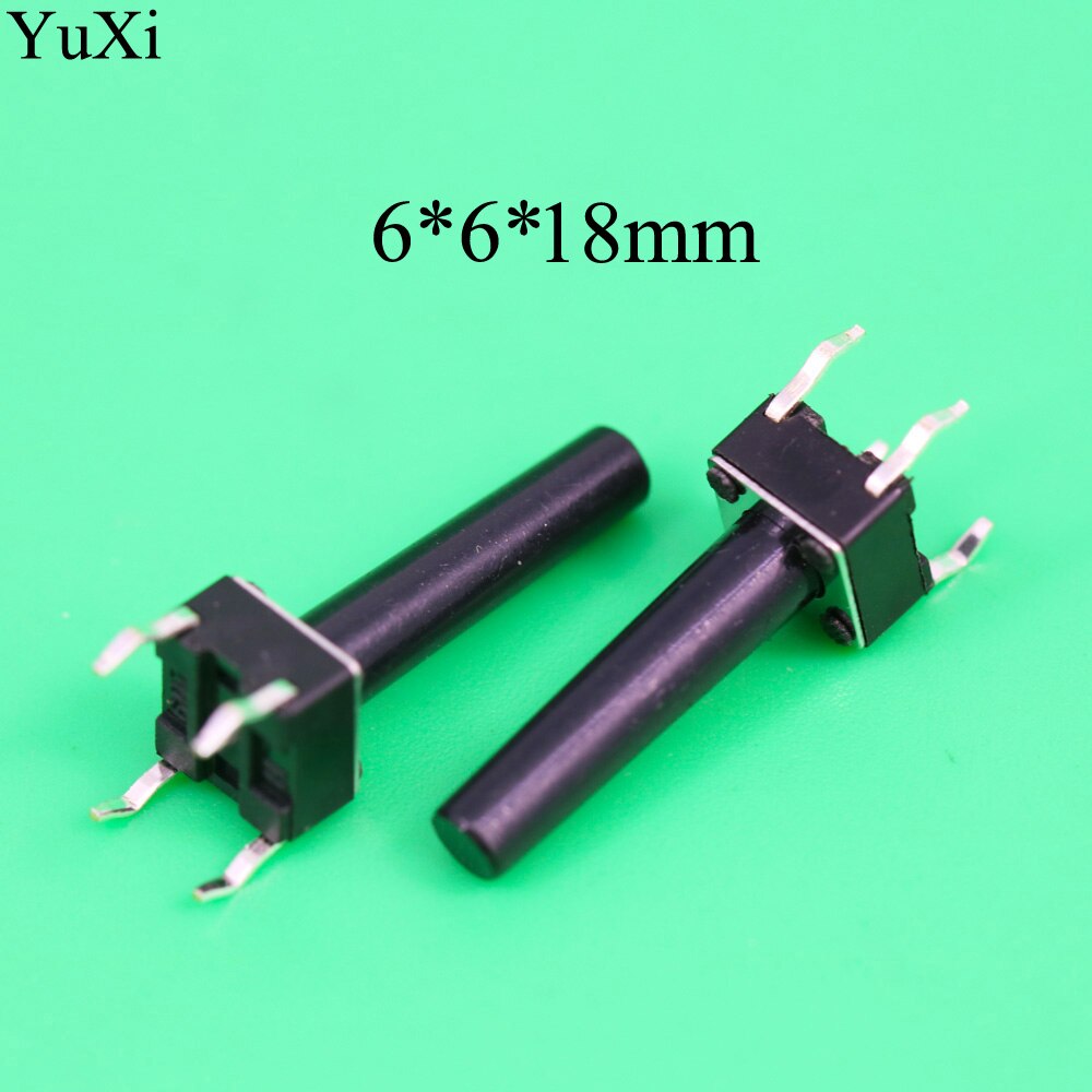 YuXi 6*6 Light micro touch Switch sets Push Button Switch Kit , Height: 18mm 4Pin 6x6 Keys Tact ON/OFF