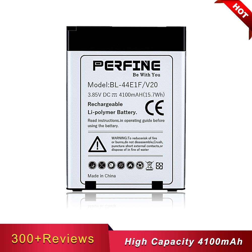 Perfine V20 Battery 4100 mAh BL-44E1F Replacement For LG V20 H915 H910 H990N US996 F800L LG V10 Battery BL-45B1F H901 Stylo 2