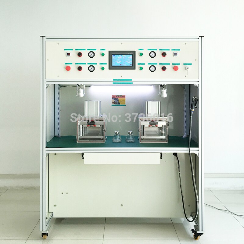 YMJ lcd oca vacuum laminating machine double working station oca polarizer cold press glass frame laminating to lcd edge repair