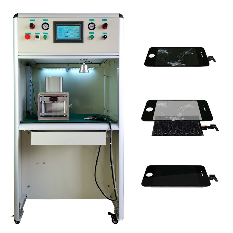 YMJ unit single post laminating machine vacuum laminator all brand mobile phone crack glass refurbish machine no bubble laminate