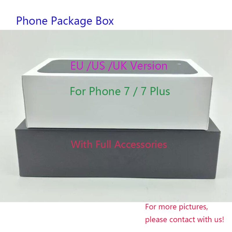 30pcs High Quality US/EU/UK Version Cell Phone Packaging Packing Box Case For iPhone 7/7plus With Full Accessories Package Box