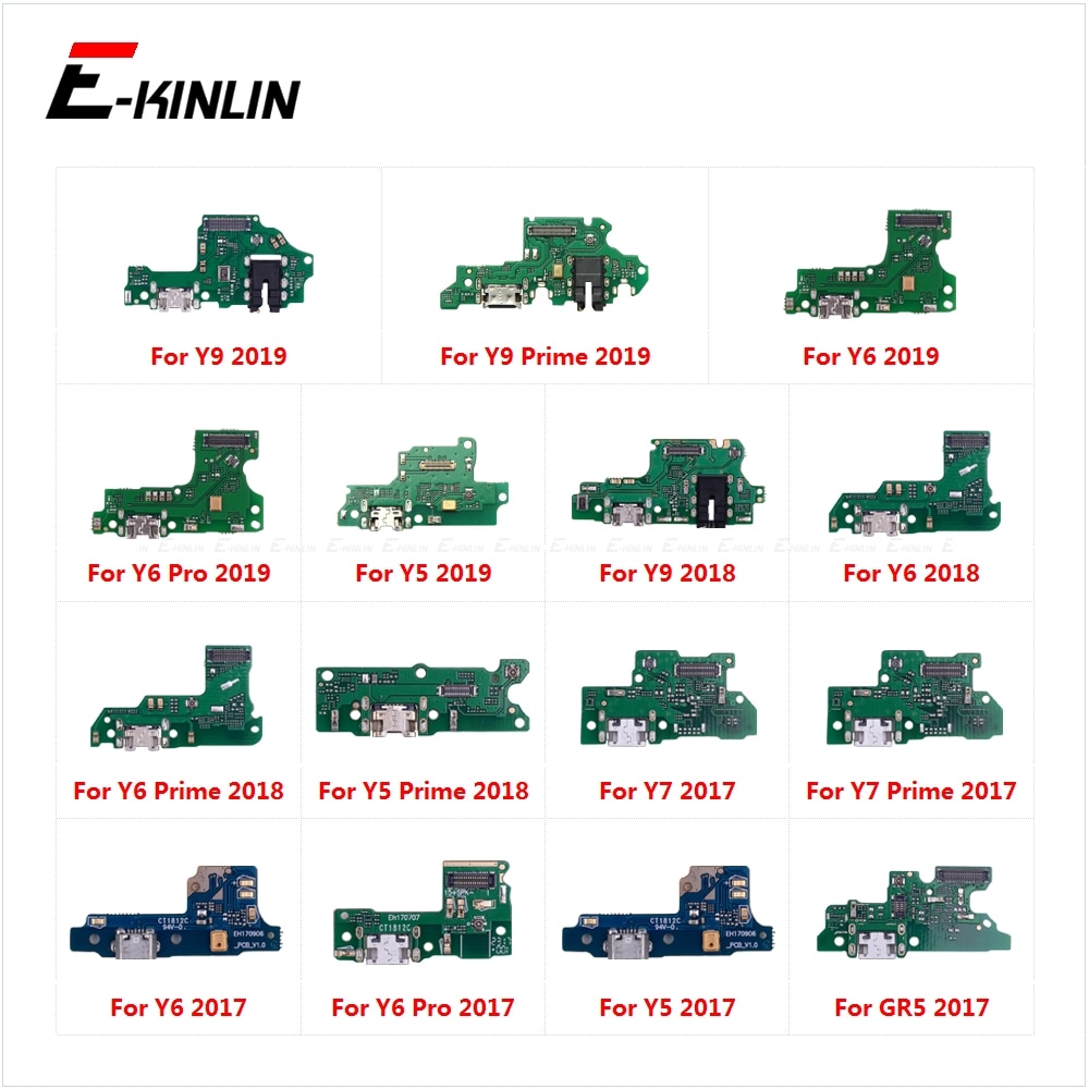 Charging Port Connector Board Parts Flex Cable With Microphone Mic For HuaWei Y9 Y7 Y6 Pro Y5 Prime GR5 2017 2018 2019
