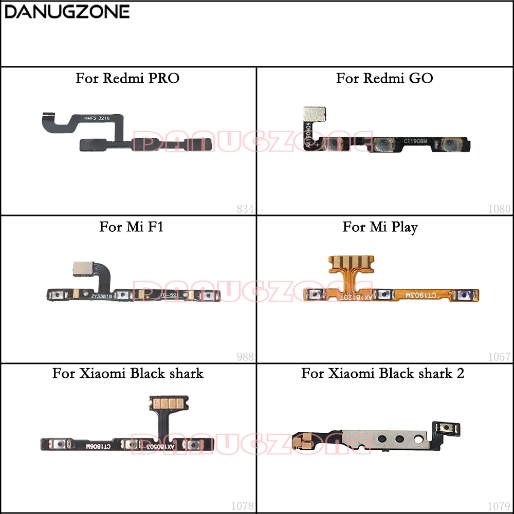 Power Button On / Off Volume Mute Switch Button Flex Cable For Xiaomi Mi F1 Play Black Shark 2th / Redmi Pro GO