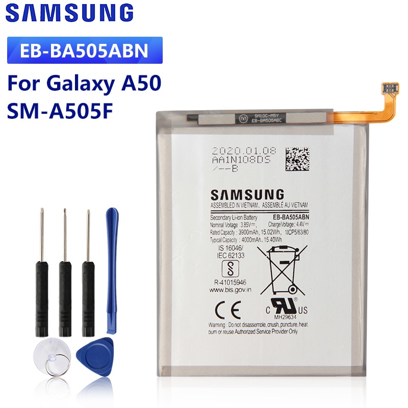 SAMSUNG Original Replacement Battery EB-BA505ABN For Samsung Galaxy A50 A505F SM-A505F A30s A30 A20 SM-A205FN 4000mAh