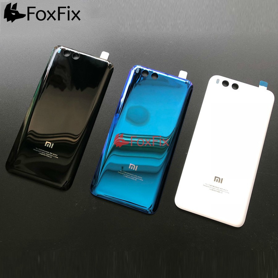 NEW For Xiaomi Mi 6 Battery Cover Back Glass Mi6 Rear Door Housing Case Back Panel For Xiaomi Mi 6 Battery Cover With Adhesive