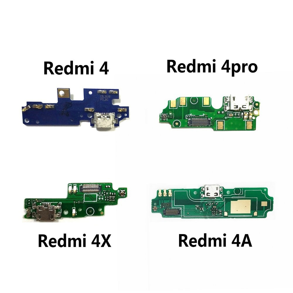 New USB Charging Port Jack Dock Plug Connector Charge Board Flex Cable With Microphone For Xiaomi Redmi 4 Pro / Redmi 4X 4A