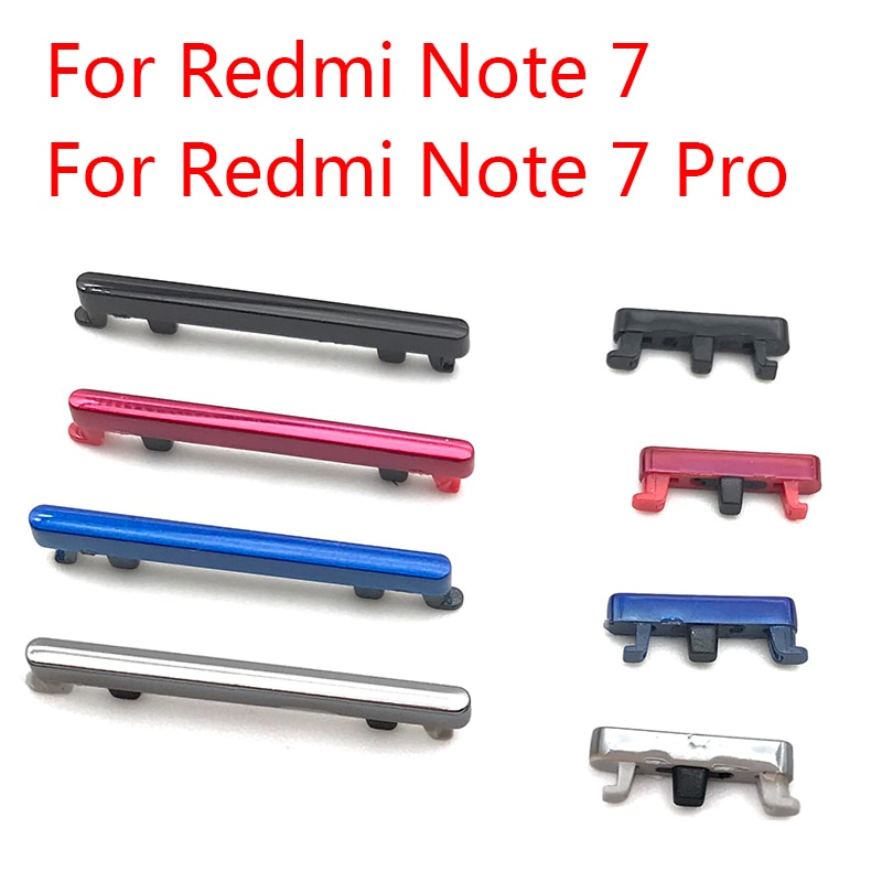 For Xiaomi Redmi Note 7 Pro SIde Volume Button + Power ON / OFF Buttton Key Set For Xiaomi Redmi Note 8 Pro Replacement Part