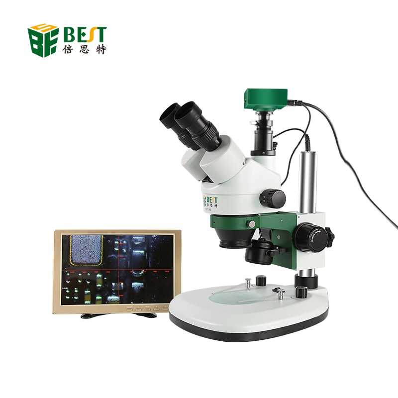 BEST Hot Sale X6 Video Stereo Trinocular 3D Digital continuous zoom Microscope with Camera mobile phone PCB circuit board solder