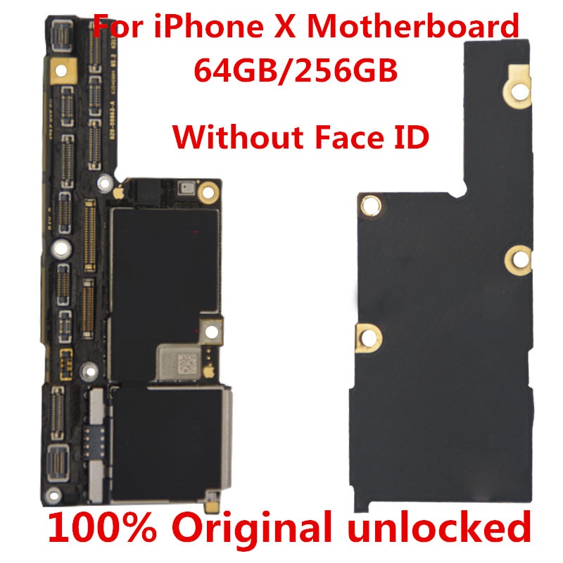 256GB For iPhone X Motherboard unlocked,100% Original for iphone x Logic board 256GB No Face ID for iphone X +tool+gift