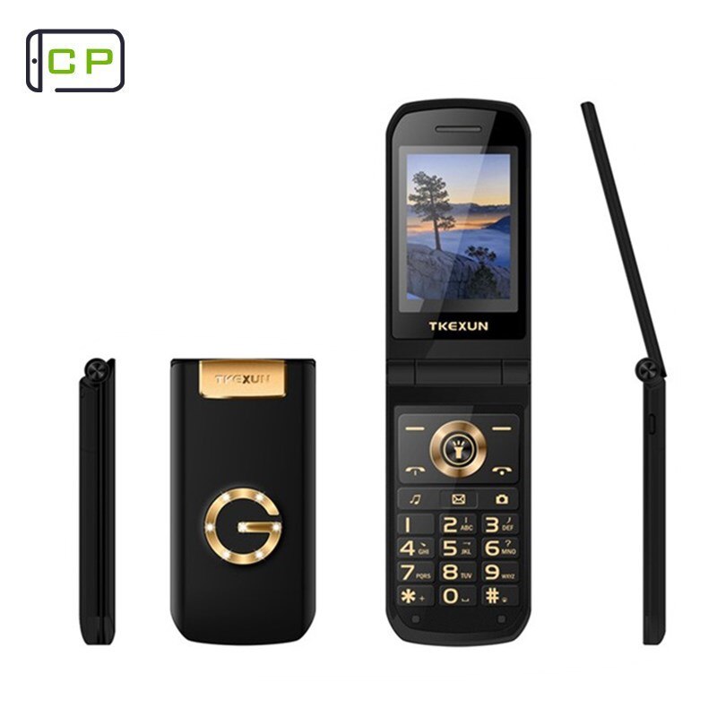 TKEXUN G9000 Women Flip Phone With Camera 2.4 inch Touch Screen Dual Sim Card Luxury Push-botton Mobile Phone