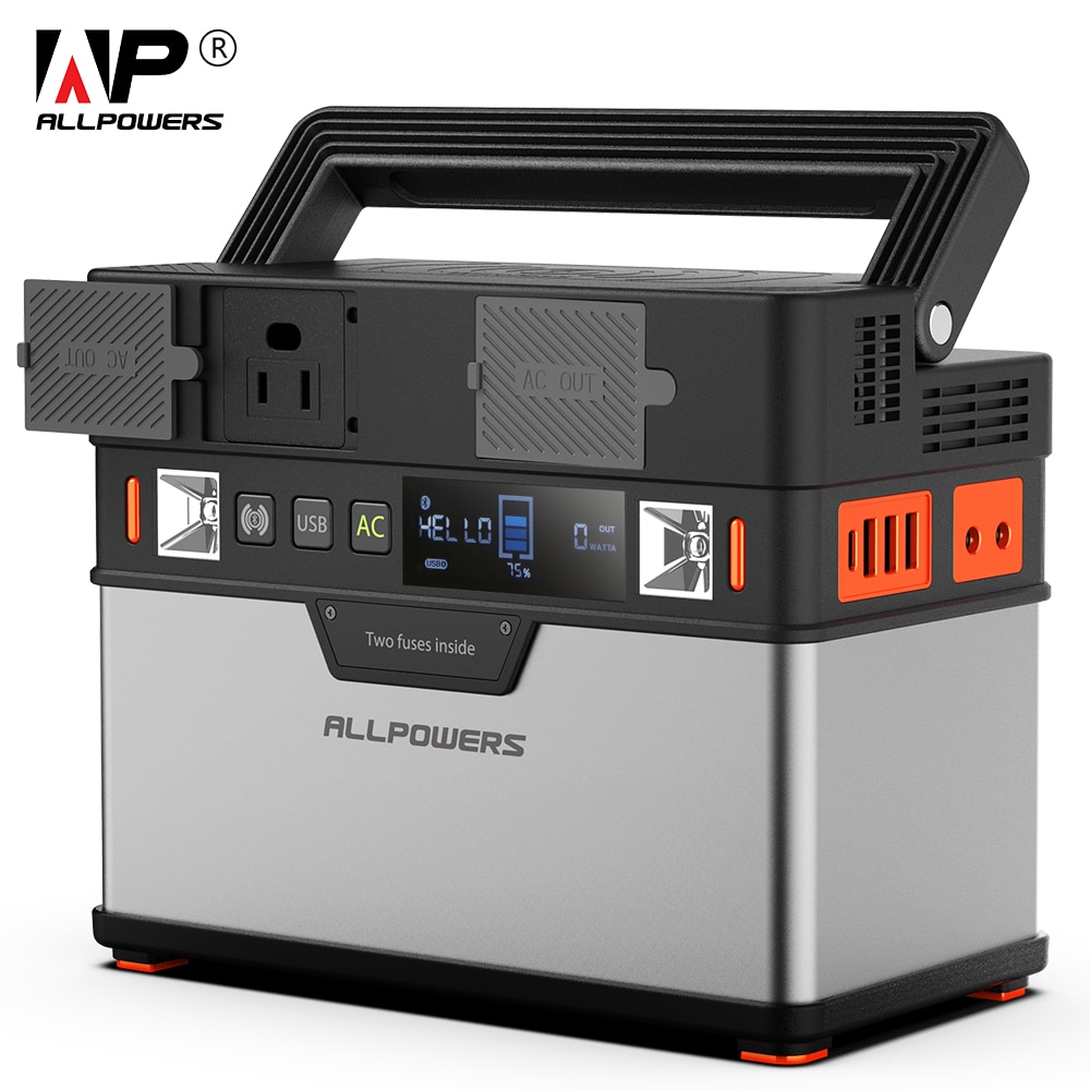 ALLPOWERS 110V Power Bank 372W Portable Generator Power Station AC/DC/USB/Type-C Multiple Output UPS Power Battery.