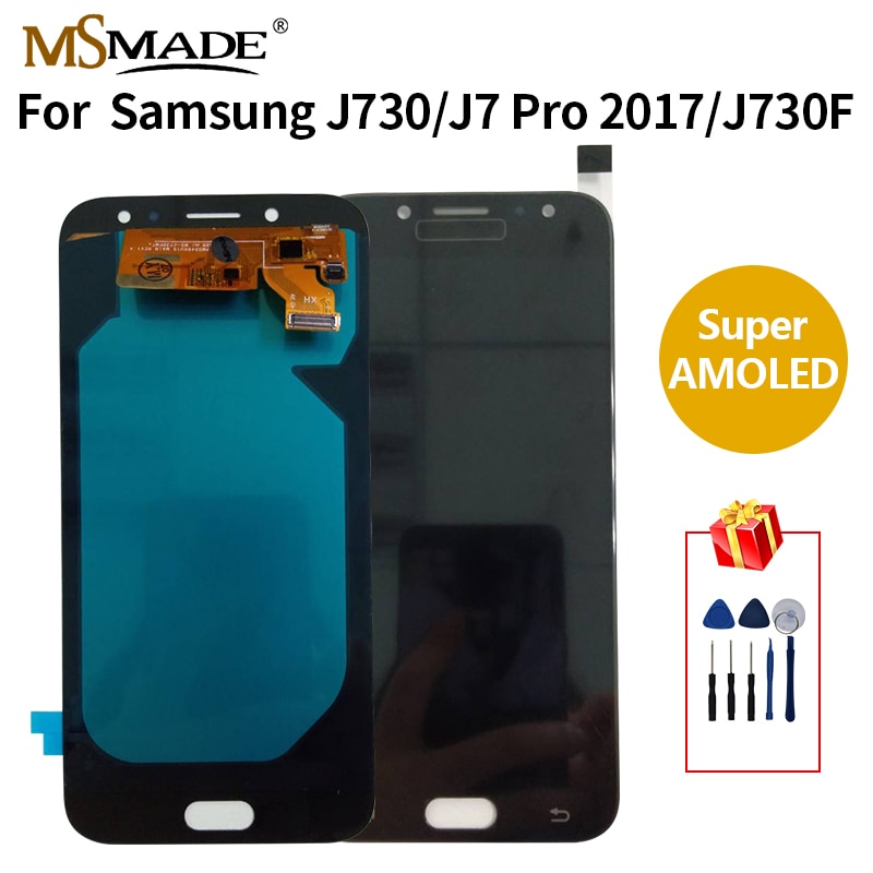 Super AMOLED For Samsung Galaxy J7 Pro 2017 J730 LCD Display Touch Screen Digitizer Assembly Replacement Parts For SM-J730FM LCD