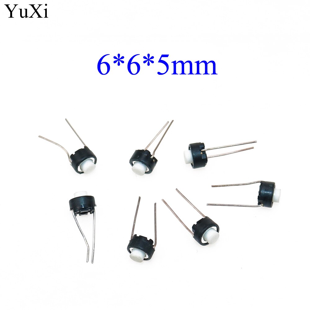 YuXi Tact Switch 6*6*5mm Micro switch 6*6*5mm for ALPS white head Tactile Tact Push Button Switch