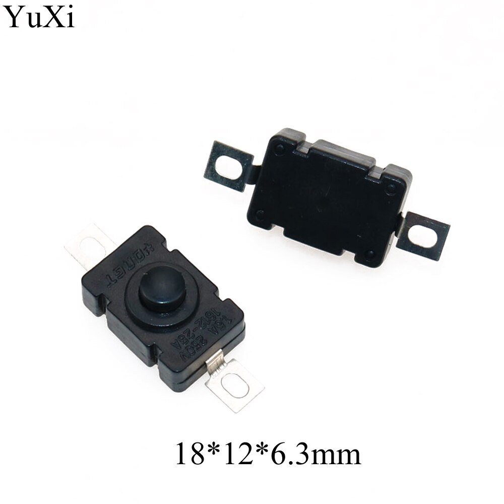 18*12MM KAN Flashlight Switch 1.5A 250VAC Self Locking Patch Type Push Button Switch 2P-ON-OFF Small Switches KAN-28 1812-28A