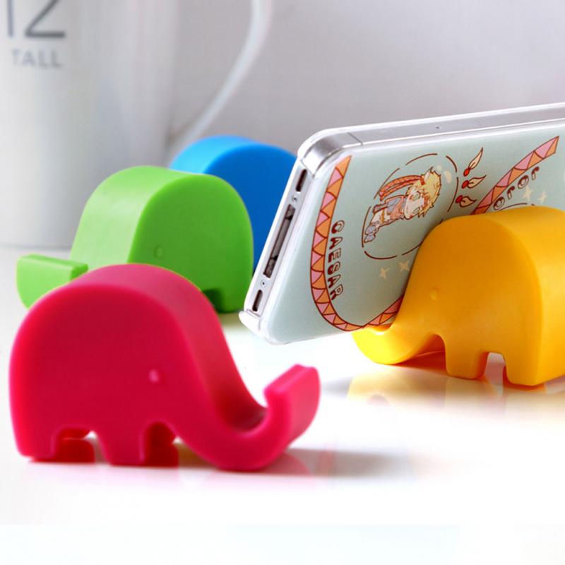 1pcs 4 Colors Mini Elephant Table Phone Holder Desk Mount Stand for Mobile Phone Cell phone Tablets for iPhone X 11 Pro TSLM1