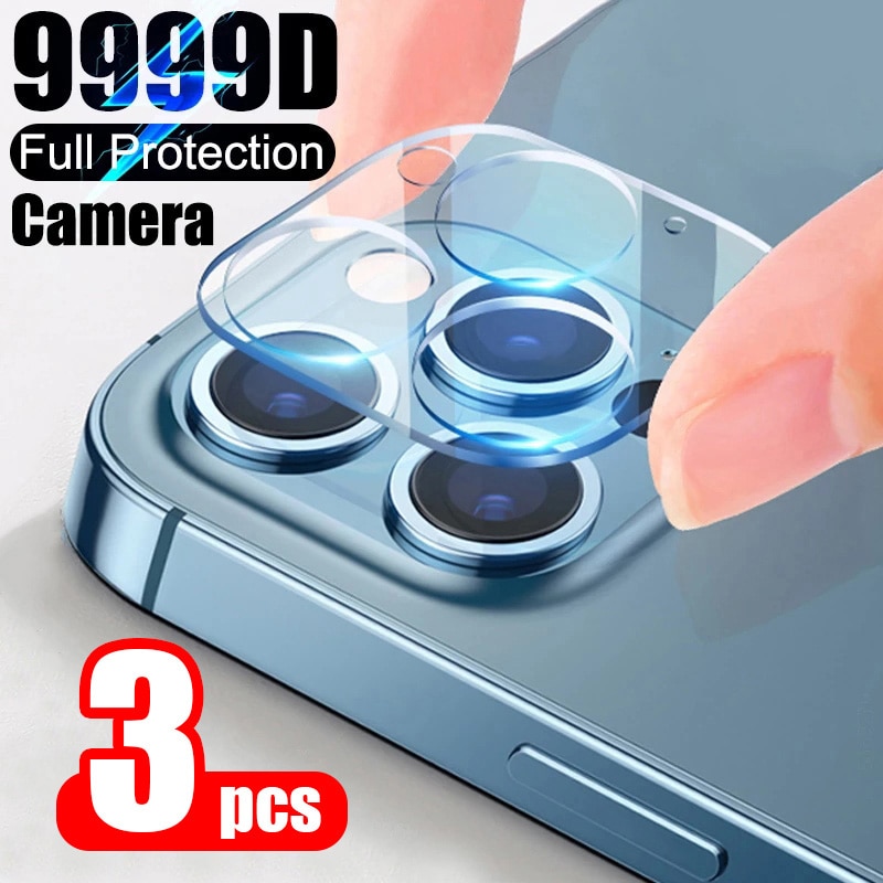 3PCS Camera Lens Tempered Glass For iPhone 11 12 Pro XS Max X XR Screen Protector On iPhone 11 7 8 6 6S Plus Camera Glass films