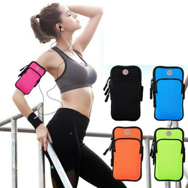 100pcs Sports Running Mobile Phone Bag Outdoor Sports Armband Sweatproof Arm Package Bag Gym Fitness Cell Phone Bag Key Holder