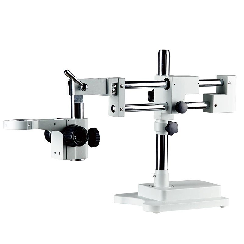 Universal Double Boom Lab Industrial Zoom Trinocular Microscopio Stand Holder Bracket Arm 76mm Microscopio Accessories