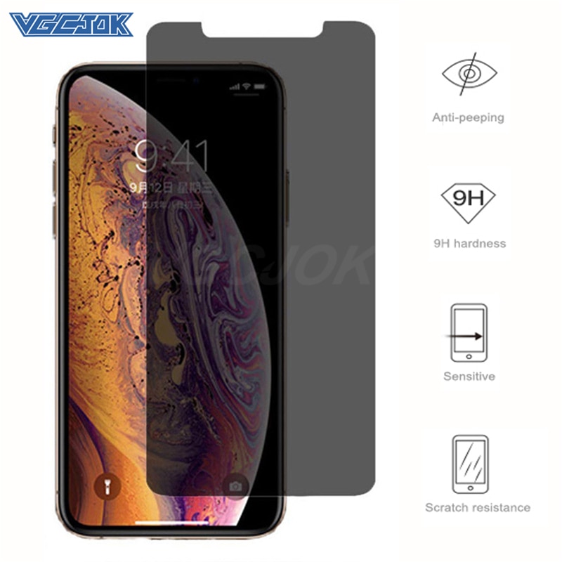 Anti Spy Tempered Glass For iPhone X XR XS 11 Pro Max Privacy Screen Protector For iPhone 8 7 6 6S Plus 5 5S SE Protection Glass