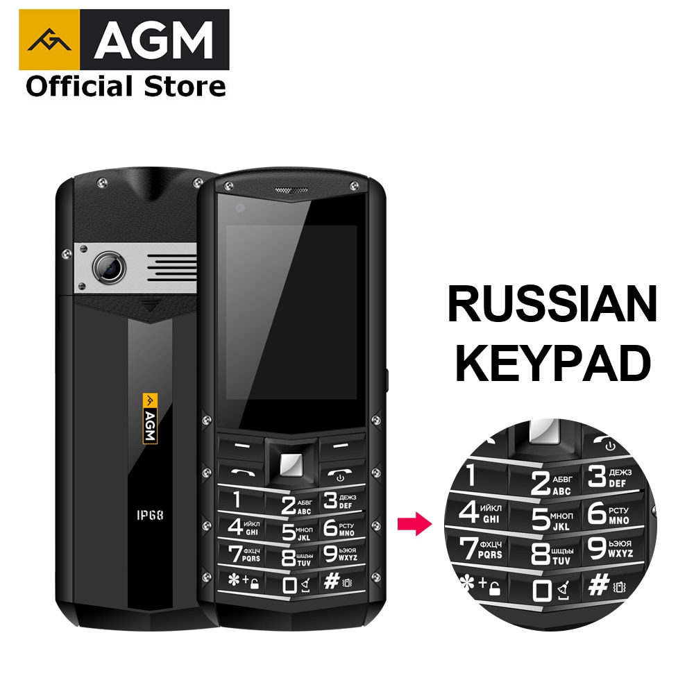 Russian Keypad AGM M5 Simplified Android OS 4G LTE Type C Touch Screen IP68 Waterproof Rugged Featured Mobile Phone 2.8 Inch