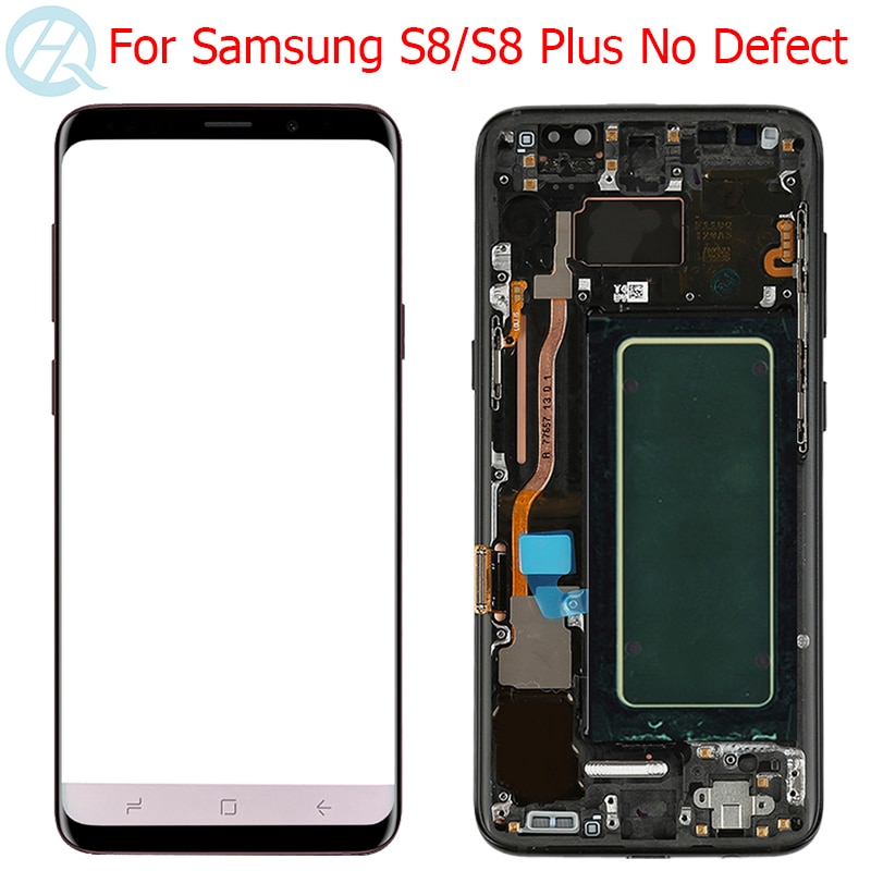 Original S8 Plus Display For Samsung Galaxy S8 LCD With Frame Super AMOLED For Samsung S8 Plus G950F G955F LCD No Defect