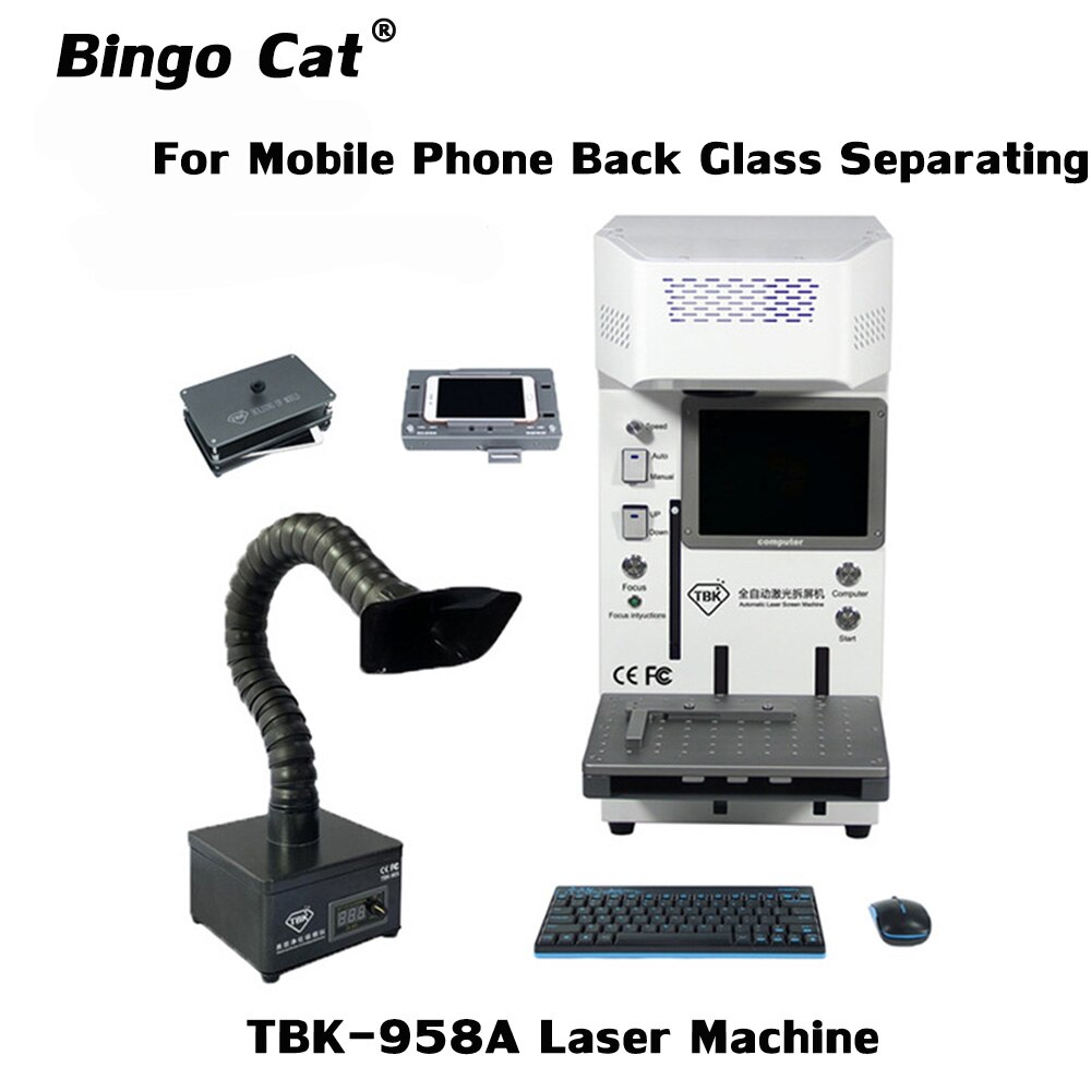 TBK 958A Laser Separating Cutting Machine for iPhone Back Rear Glass LCD Screen Frame Remove Laser Marking Engraving Machine