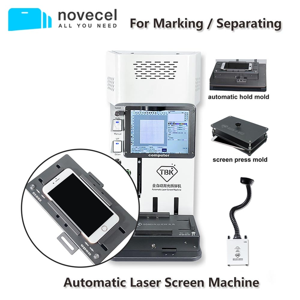 TBK Newest Laser Marking Machine Fully Autofocus For iPhone Back Cover Separator Dismantling LCD Screen Frame LOGO Engraving