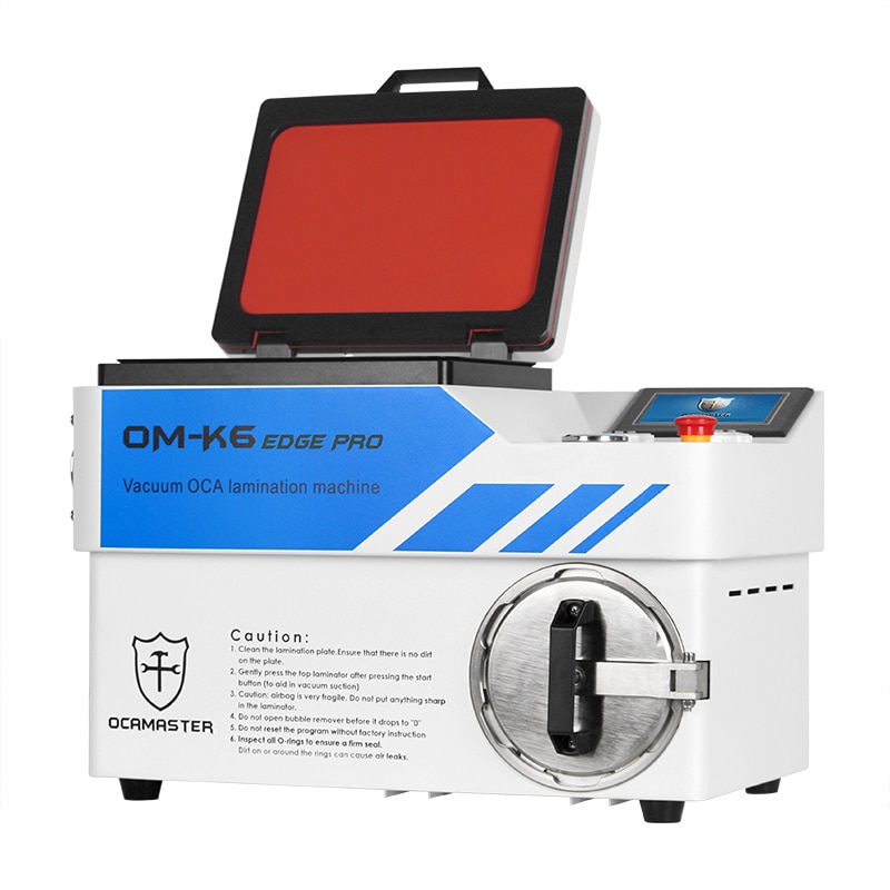 ocamaster OM-K6 Edge Pro machine for ip & samsun lcd display screen glass oca laminating unbent flex cable laminator machine