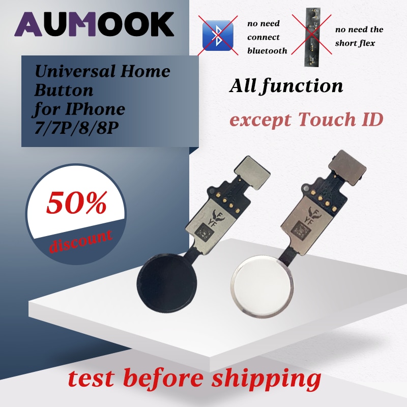 3rd Generation Universal Home Button For iPhone 7 7 plus 8 8 plus Button flex cable Restore Button Replacement return functions