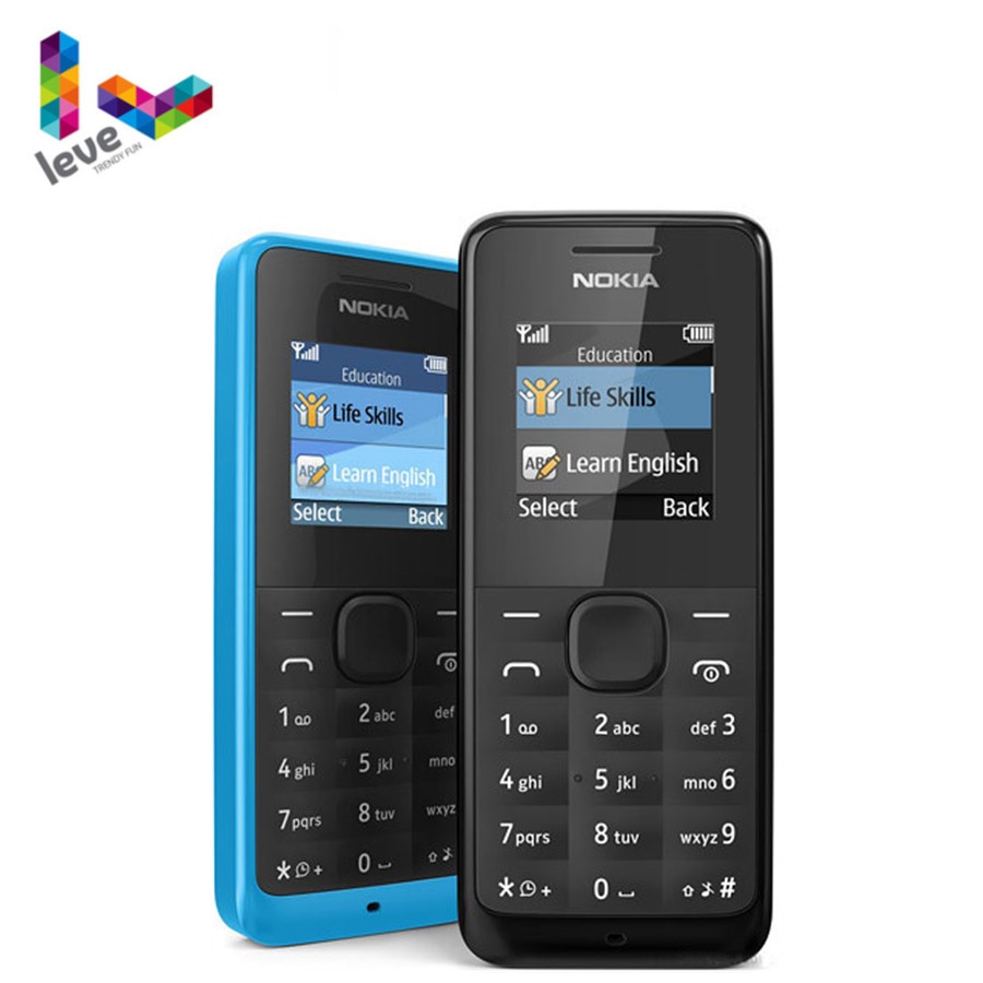 Nokia 105 Single&Dual Sim Version Phone GSM Support Hebrew Arabic Russian Keyboard Used Unlocked Mobile Phone