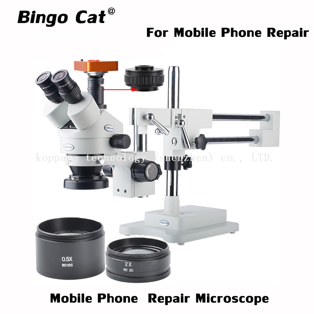 21MP Full HD 1080P 60FPS HDMI Electron Industry Digital Microscope Camera Mobile Phone Repair 3.5X-90X Stereoscopic Microscope