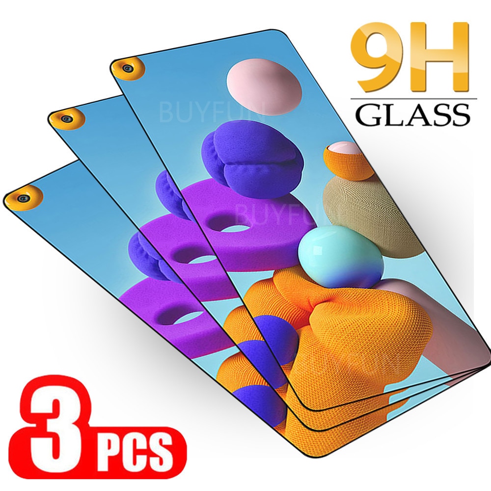 3Pcs Protective Glass For Samsung Galaxy A21s 21 S M-A217F Light Protection Film For Samsung A72 A52 A42 A32 A21 A12 Sklo Cover