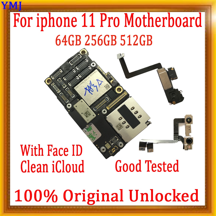 Clean iCloud LogicBoard For iPhone 11pro Motherboard With/NO Face ID Unlocked For iPhone 11 Pro Mainboard with LTE 4G Plate