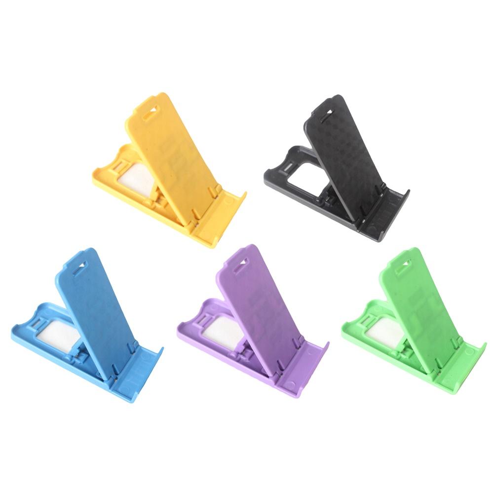 Mini Foldable Plastic Universal Mobile Phone Holder Desktop Table Stand Bracket Folding Universal Mini Portable Phone Holder