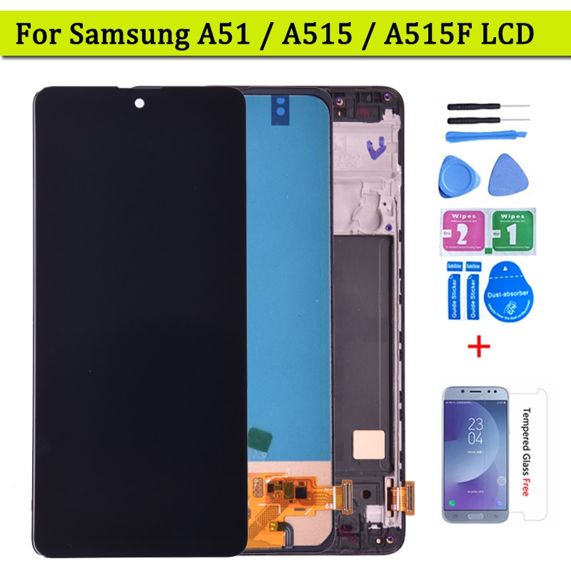 LCD Display For Samsung Galaxy A51 LCD A515 A515F A515F/DS A515FD Touch Screen with Frame Digitizer Assembly